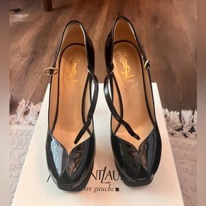 YSL Tribute 105 Black Pumps European Size 37 or U.S. 7